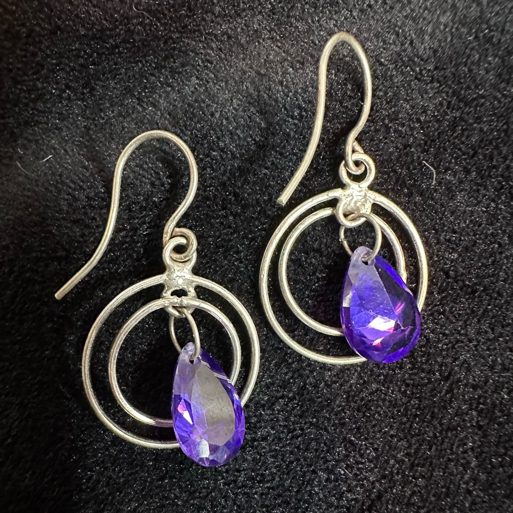 Pretty silver drop earrings